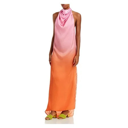 Baobab Womens Satin Open-Back Maxi Dress | Walmart (US)