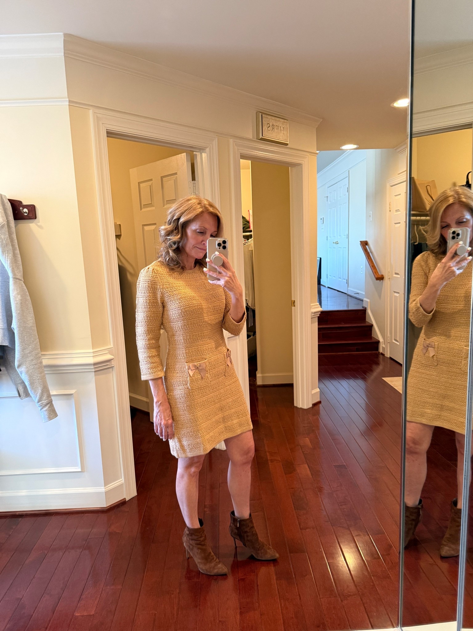 Low suede boots are my favorite styling accessory. I own them in several different shades of brown and heel height 

#LTKOver40 #LTKSaleAlert #LTKPetite