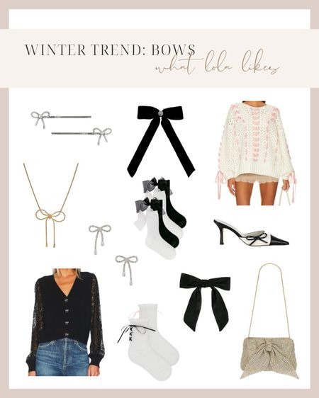 Bows are a huge winter trend this year! And the best part is that they can be small, simple accessories or statement pieces!

#LTKHoliday #LTKstyletip #LTKSeasonal