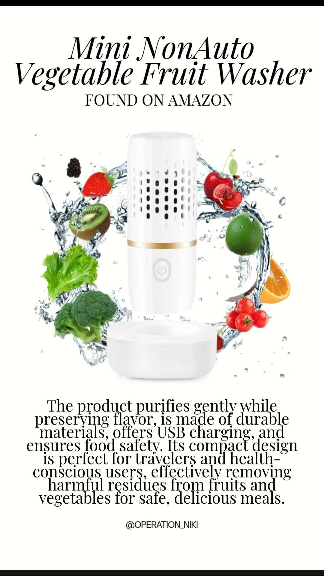 Making produce prep easier and more efficient. This mini fruit and vegetable washer from Amazon fits right into my kitchen routine — a simple way to clean fresh foods before eating or cooking, without extra steps.

Follow for more @OPERATION_NIKI on IG, TikTok, & Facebook

#kitchenessentials #amazonfinds #homeorganization #kitchenorganization #foodprep #healthykitchen #amazonhome #dailyroutines #smartkitchen #operationniki 

 #LTKHome #LTKFindsUnder50 #LTKFindsUnder100