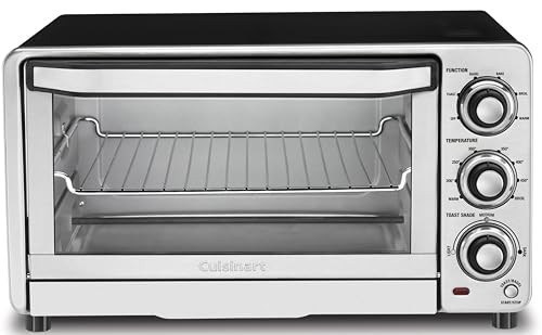 Cuisinart Custom Classic Toaster Oven Broiler, 1800 Watt Countertop Toaster Oven to Bake, Broil, and Toast, Non-Stick Interior, Consistent Toast Control, Brushed Stainless Steel/Black, TOB-40N | Amazon (US)