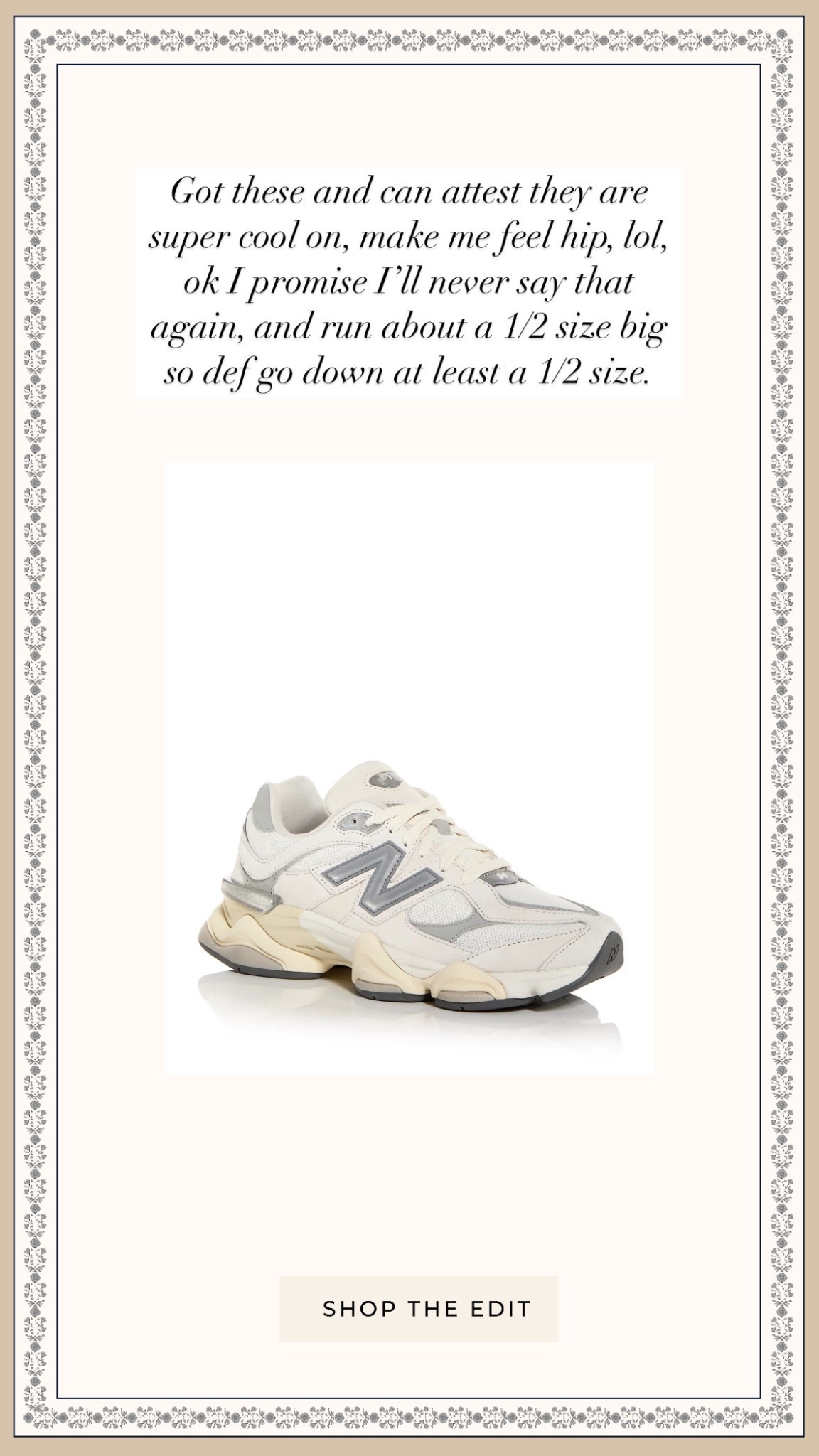 New Balance sneakers. 

#LTKActive #LTKSeasonal #LTKShoeCrush