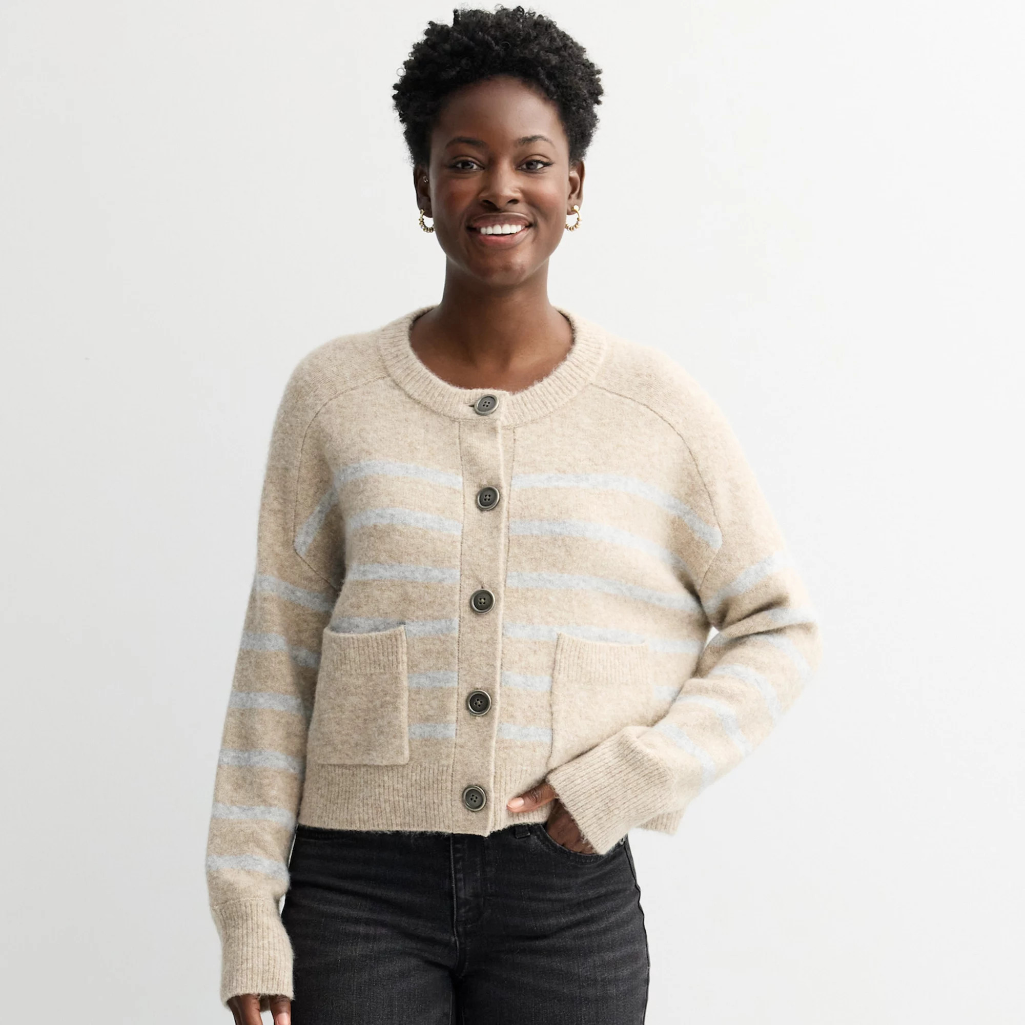 Women's Sonoma Goods For Life® Boxy Button Front Cardigan | Kohl's