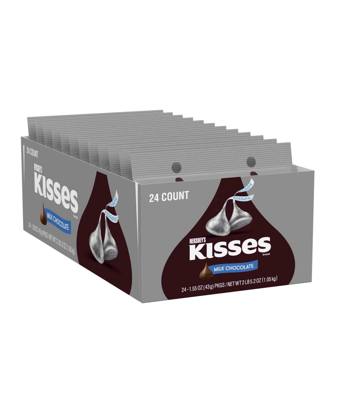 Hershey's Kisses Milk Chocolates, 1.55 oz, 24 Count | Macys (US)