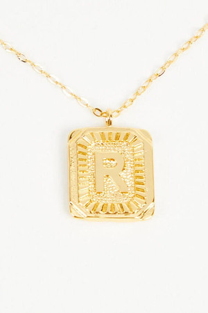 Burst Tag Monogram Necklace - R | Altar'd State