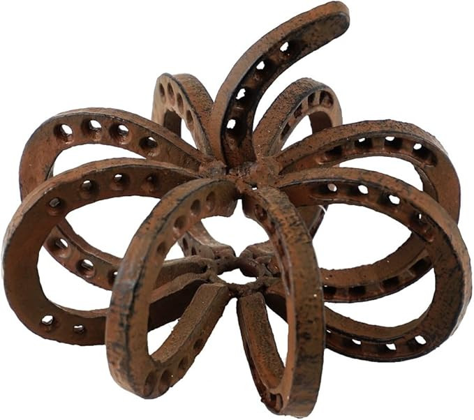 Gerson Rustic Style Horseshoe Pumpkin Figurine | Amazon (US)