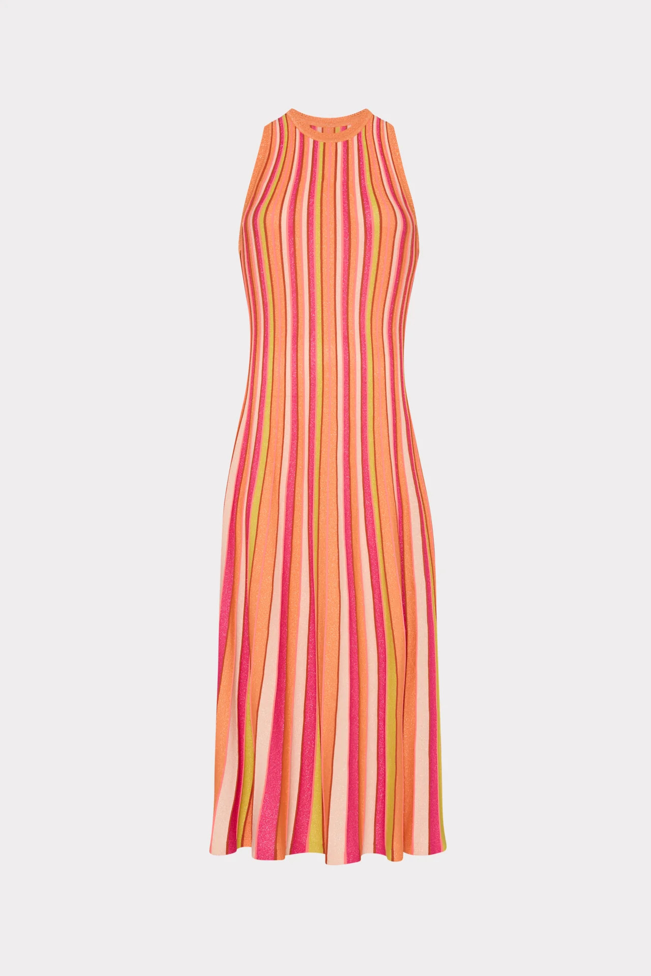 Multi Color Stripe Sleeveless Midi Dress | MILLY