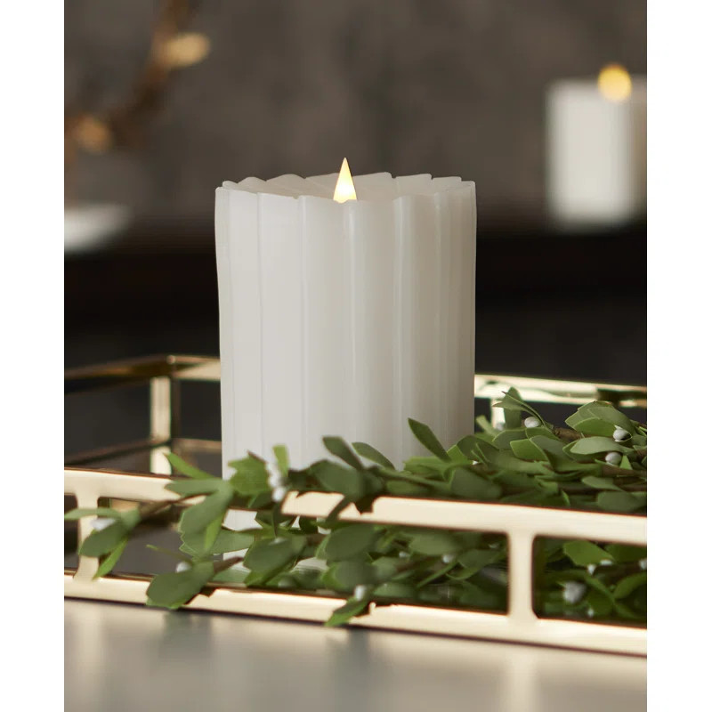 Symple Stuff Sutton Real Wax Flickering Flameless Battery Powered LED Pillar Candle & Reviews | W... | Wayfair North America