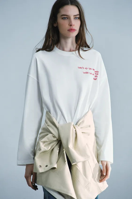 OVERSIZE TEXT T-SHIRT | Zara DE