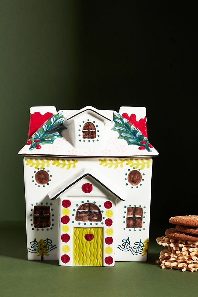 Nathalie Lete Holiday House Cookie Jar | Anthropologie (US)