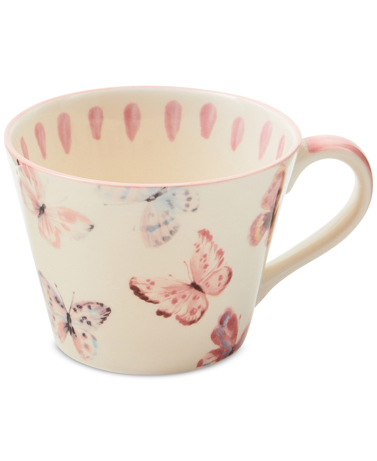 MacKenzie-Childs Butterfly Hill Mug - Pink | Macy's