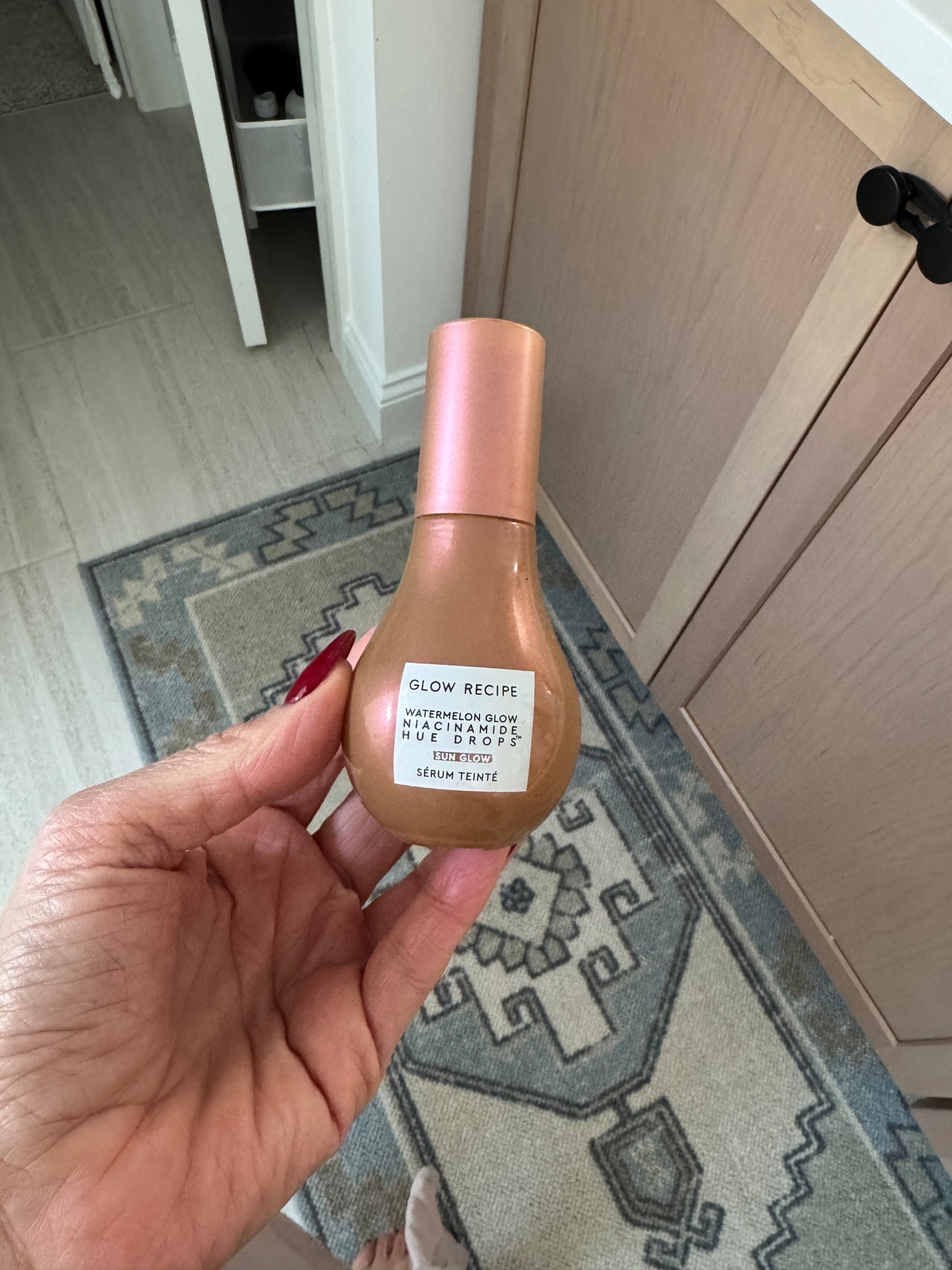 I’ve been using glow recipes huge drops just to give myself a little glow before applying make up. I love that it has in my aide in this formula.