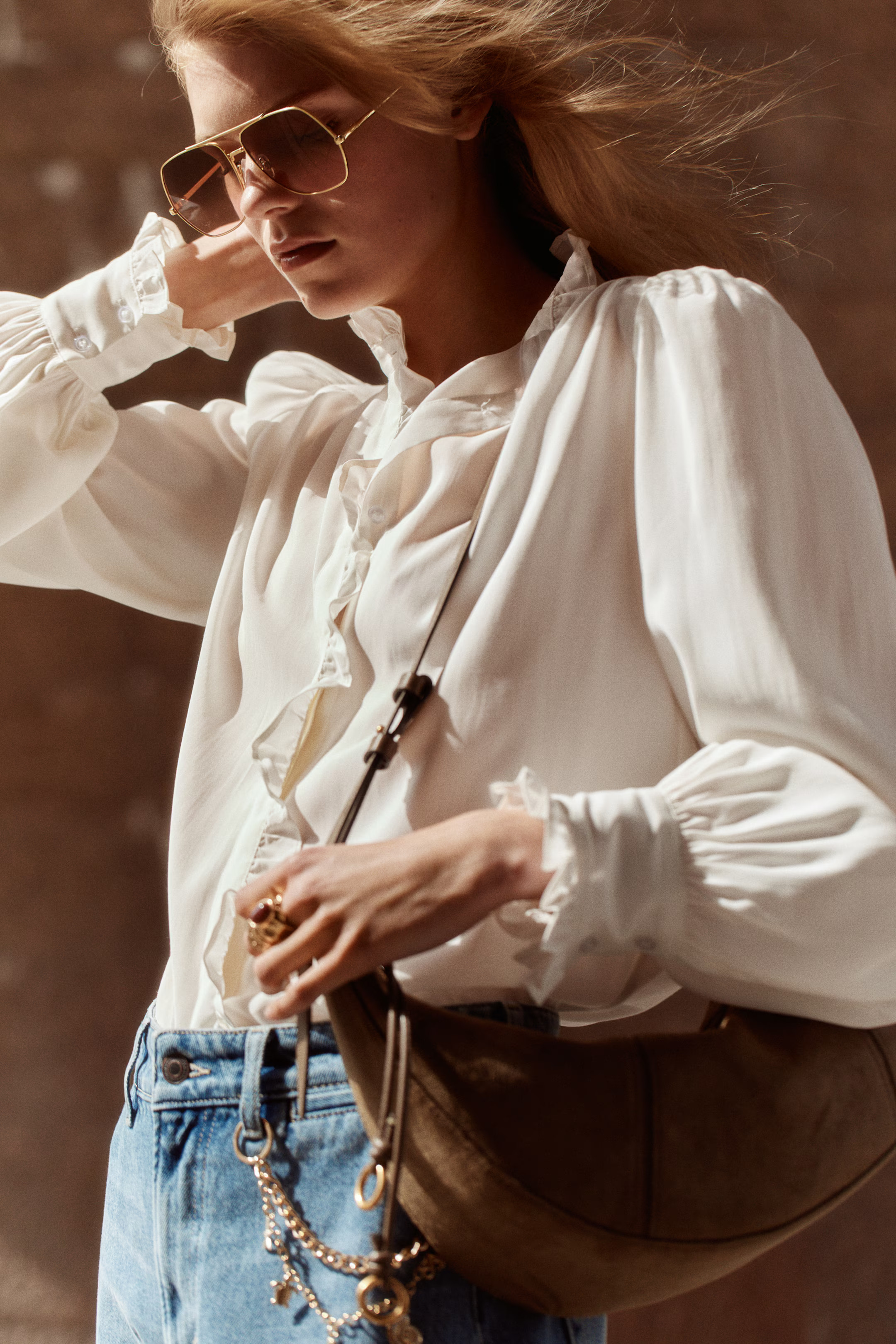 Camicetta oversize con bordi a volant | H&M (FR, IT, ES, PT, BE)