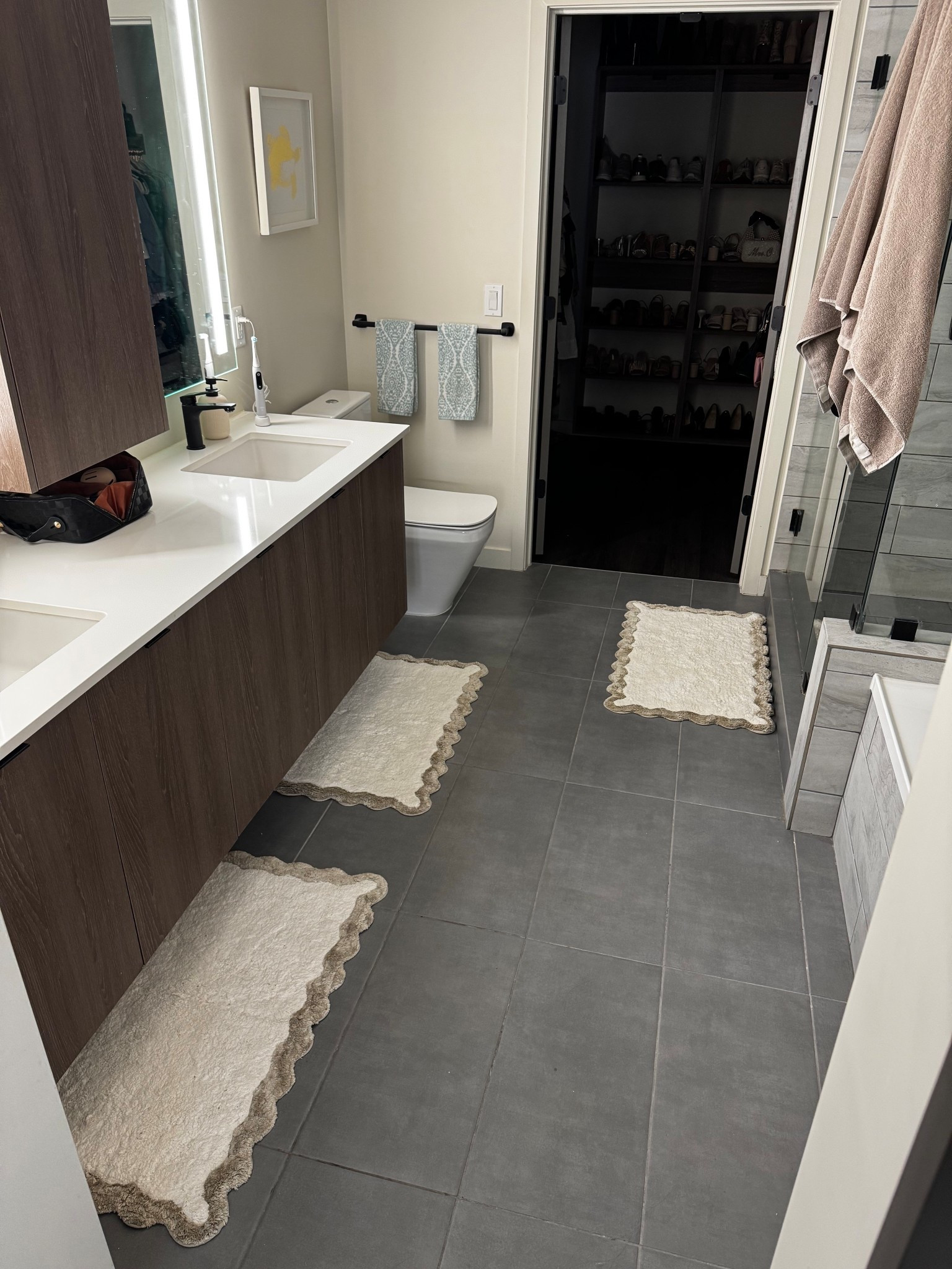 A little bathroom refresh with new bath mats. They are chic & incredibly soft on the feet.  

#LTKHome