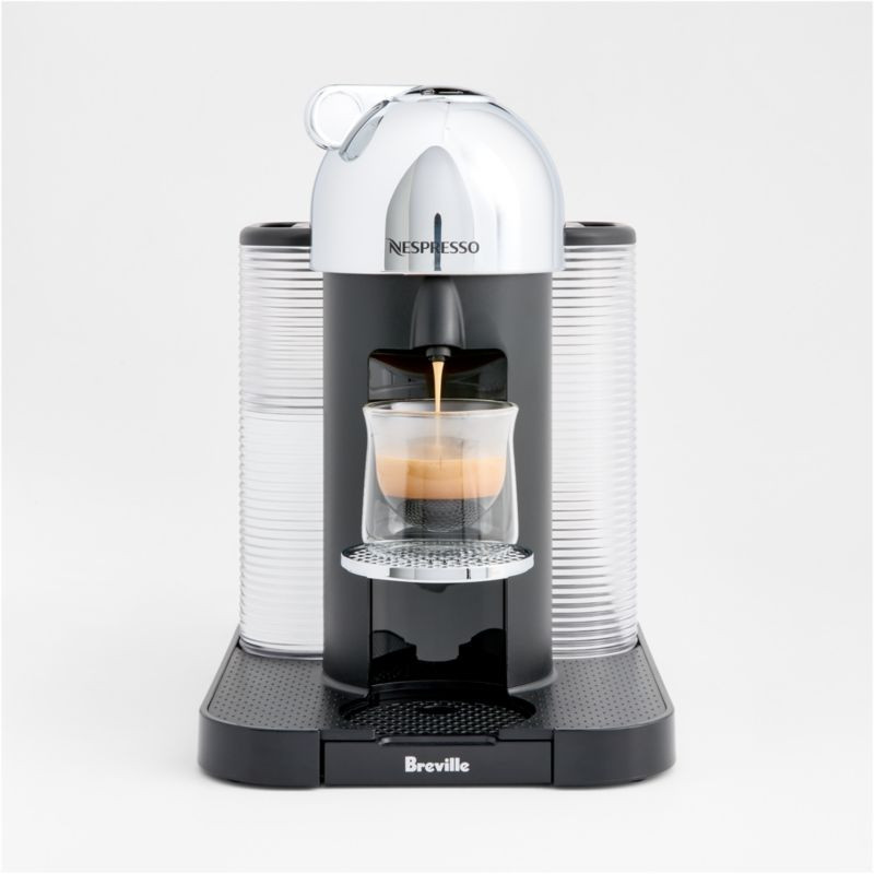Nespresso by Breville Vertuo Chrome Coffee Espresso Machine Maker + Reviews | Crate & Barrel | Crate & Barrel