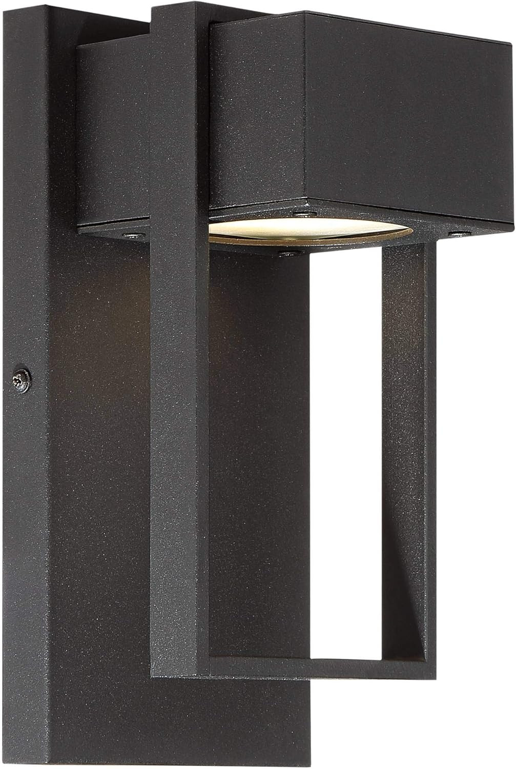 Pavel Modern Sconce Outdoor Wall Light Fixture LED Textured Black Metal 9 1/2" Crystal Downlight ... | Amazon (US)