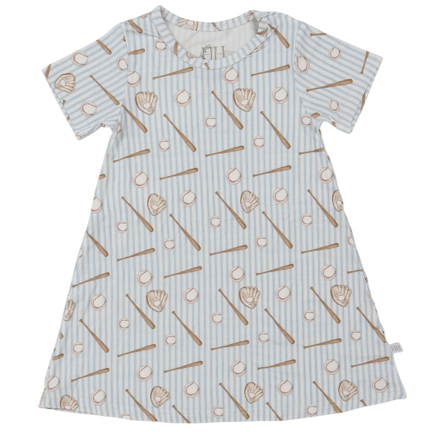 Girls Baseball Bamboo Dress | Hamner Hill