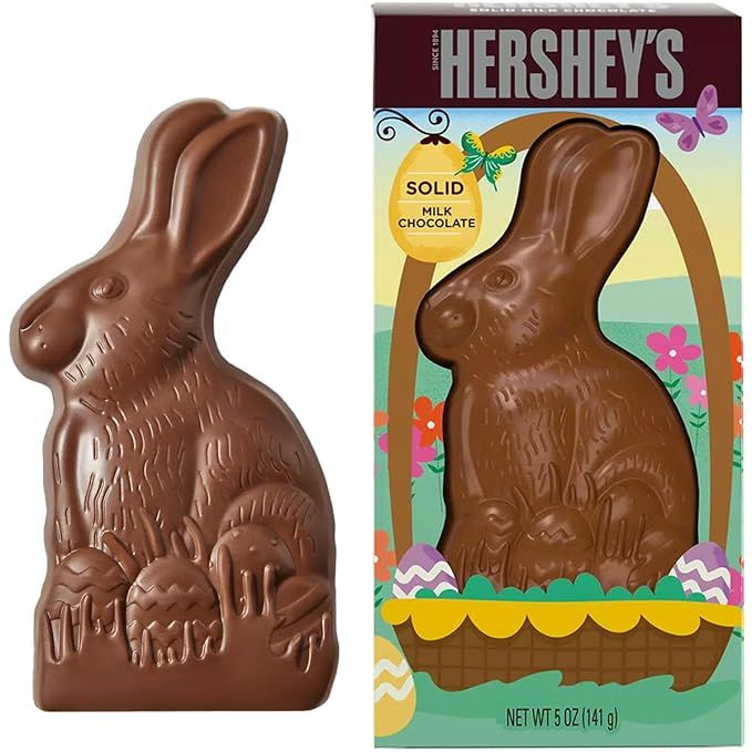 BUNNY Milk Chocolate, HERSHEY’S Giant Bunny Solid Milk Chocolate Candy Gift Box for Easter Gift... | Amazon (US)