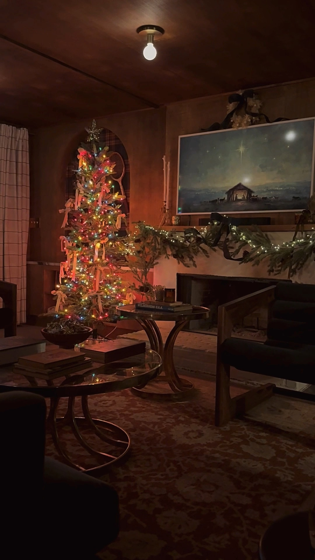 Cozy Christmas nostalgia in the basement!!! Such a fun spot for Christmas movies.✨🎄

#LTKHome #LTKHoliday #LTKmomlife