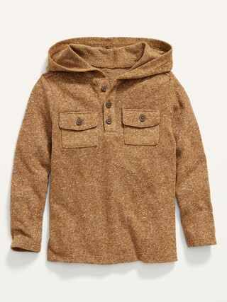 Unisex Slub-Knit Utility-Pocket Henley Hoodie for Toddler | Old Navy (US)