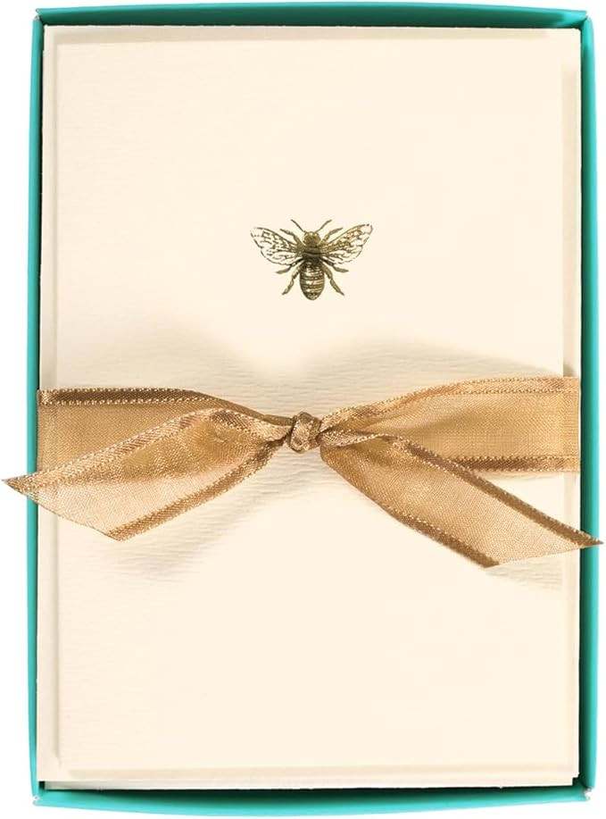 Graphique Bee La Petite Presse Boxed Notecards - 10 Embellished Gold Foil Blank Cards with Matchi... | Amazon (US)