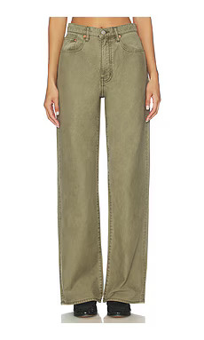 Denimist Teri Wide Leg Jeans in Olive Green from Revolve.com | Revolve Clothing (Global)