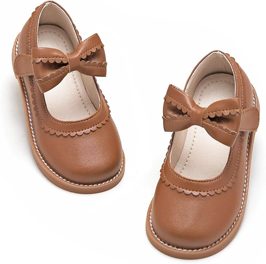 Kiderence Toddler Girls Mary Jane Dress Shoes Little Girls School Oxford Flats | Amazon (US)