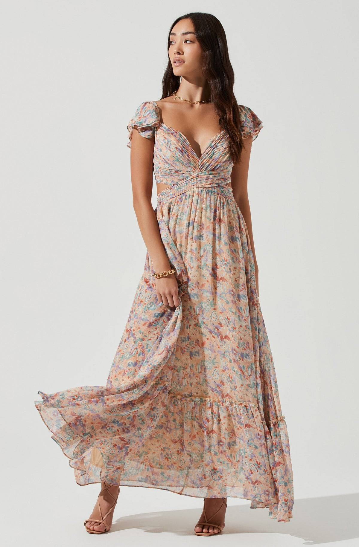 Primrose Floral Strappy Back Maxi Dress | ASTR The Label (US)