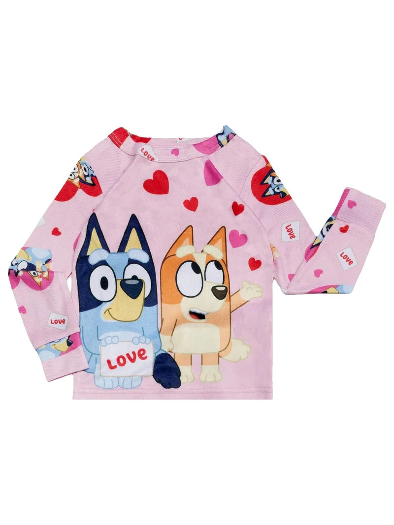 Character Toddler Unisex Valentine's Day Pajama Set, 2-Piece, Sizes 12M-5T | Walmart (US)