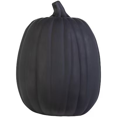 Holiday Living 13-in Carvable Black Pumpkin Decor | Lowe's