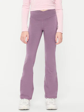 High-Waisted PowerChill Crossover Flared Leggings for Girls | Old Navy (US)