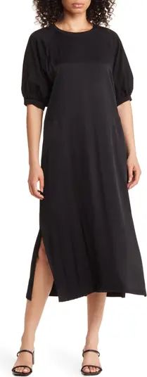 Puff Sleeve T-Shirt Midi Dress | Nordstrom