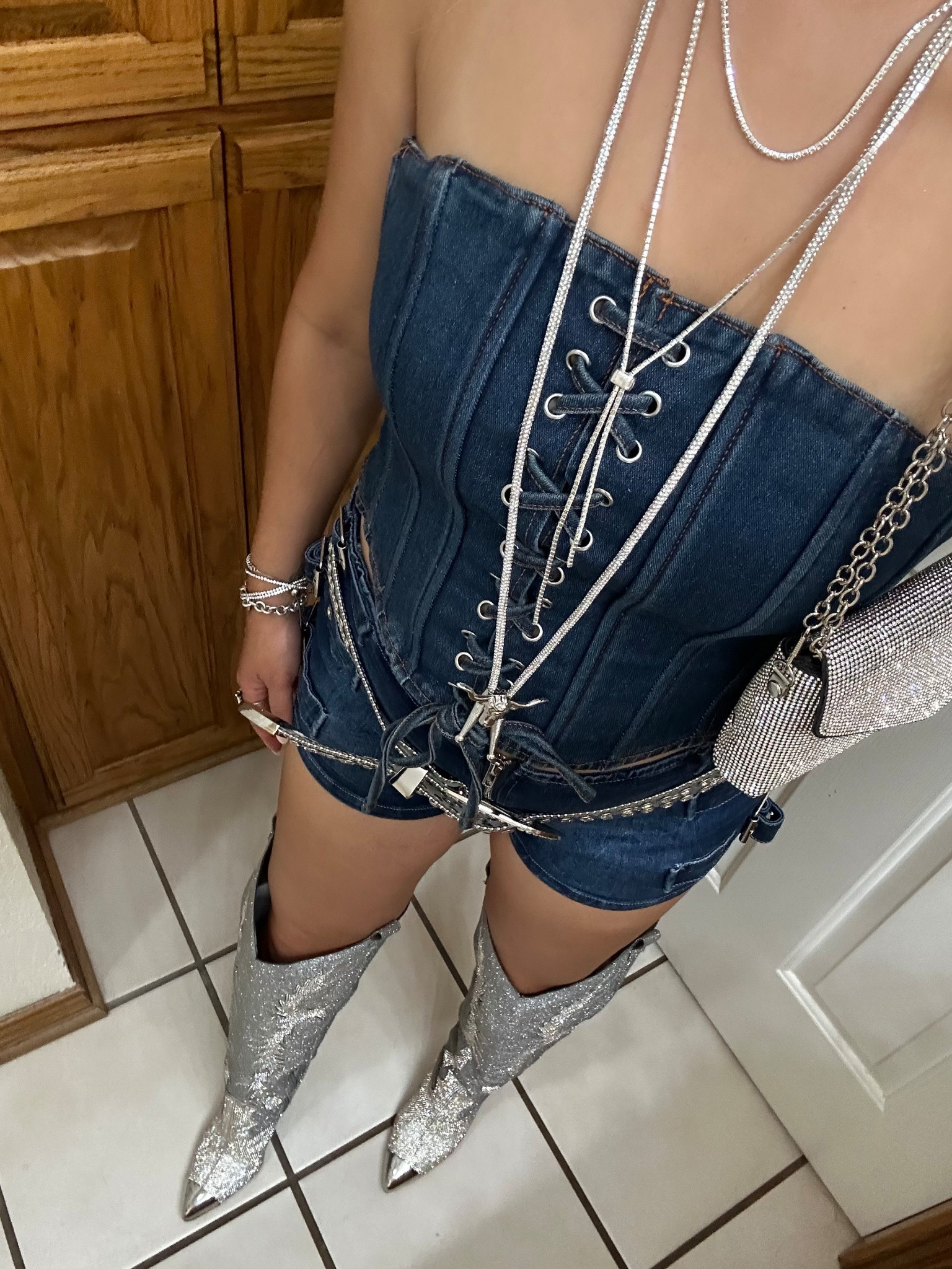 Denim & diamonds party themed outfit 💎✨

#LTKStyleTip #LTKFindsUnder50 #LTKFindsUnder100