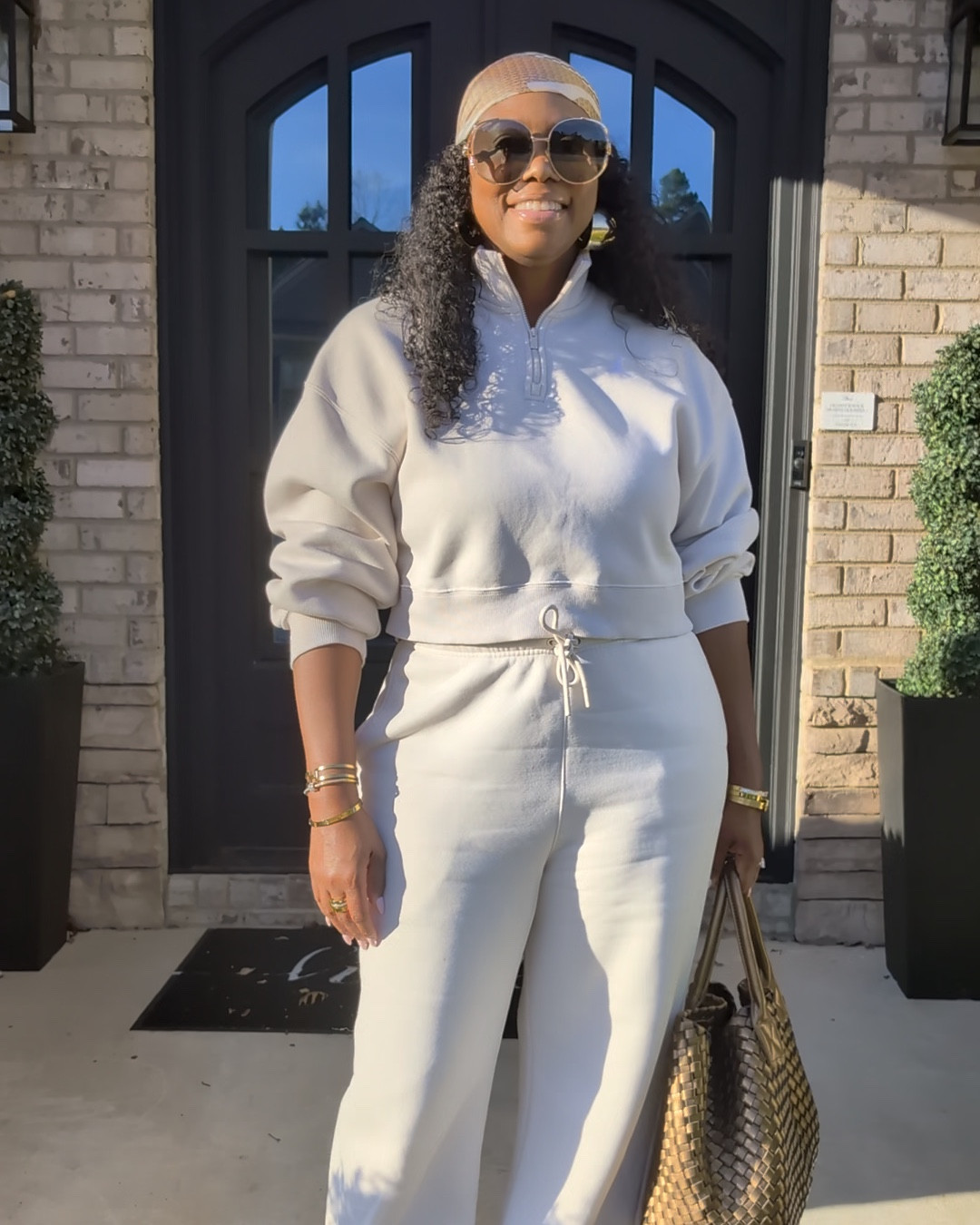 Serving cozy luxe today. There’s just something about a soft neutral set, sunshine, and a good headscarf that makes the whole day feel smoother. Effortless but still giving “I know exactly what I’m doing.”

Soft life, styled right ✨

Jordan Brooklyn Fleece Crop Sweatshirt in Light Orewood Brown (S) | Jordan Brooklyn Fleece Pants in Light Orewood Brown (M) | SHEIN Headscarf | Amazon Woven Tote | Gucci Shades | Jordan 1 Low Tops | Gold Accessories

#FallFashion #CozyStyle #NikeSet #CasualChic #fashioninfluencer #atlfashioninfluencer #fashioninspo #luxelife #imtashamack

#LTKootd #LTKFindsUnder100 #LTKOver40