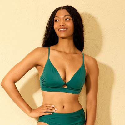 Women's Keyhole Underwire Bikini Top - Shade & Shore™ Green 32B | Target