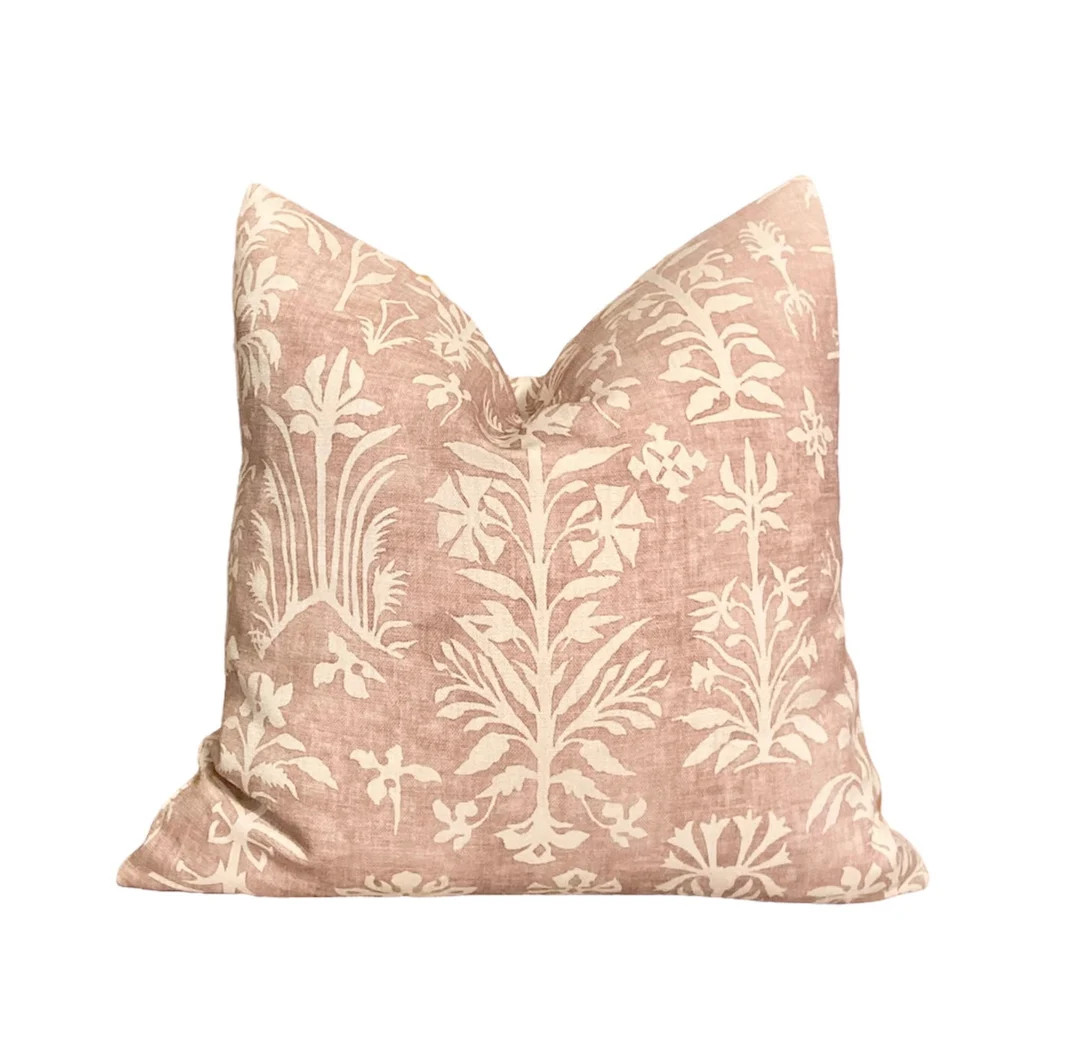 Lewis and Wood, Papyrus in Rosewater, Pink pillow cover | Etsy (US)