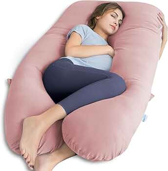 QUEEN ROSE Extra Long Pregnancy Pillows, 60 Inch U Shaped Body Pillow for Sleeping, Cooling Mater... | Amazon (US)