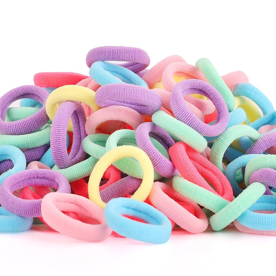 200 Pack Hair Ties BEoffer Baby Toddlers Girls Elastics Hair Bands No Damage Multicolor Colorful ... | Amazon (US)
