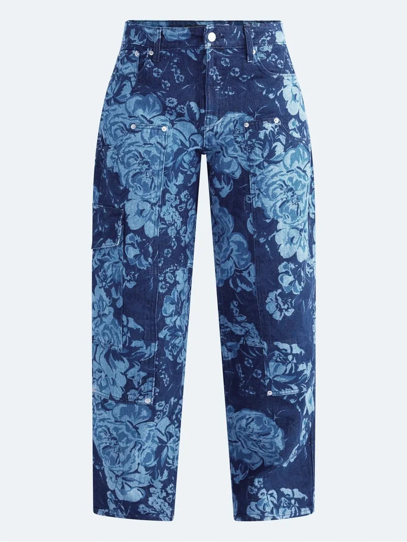 Free Assembly Women's and Women's Plus Print Barrel Jeans, 30" Inseam, Sizes 0-28W | Walmart (US)