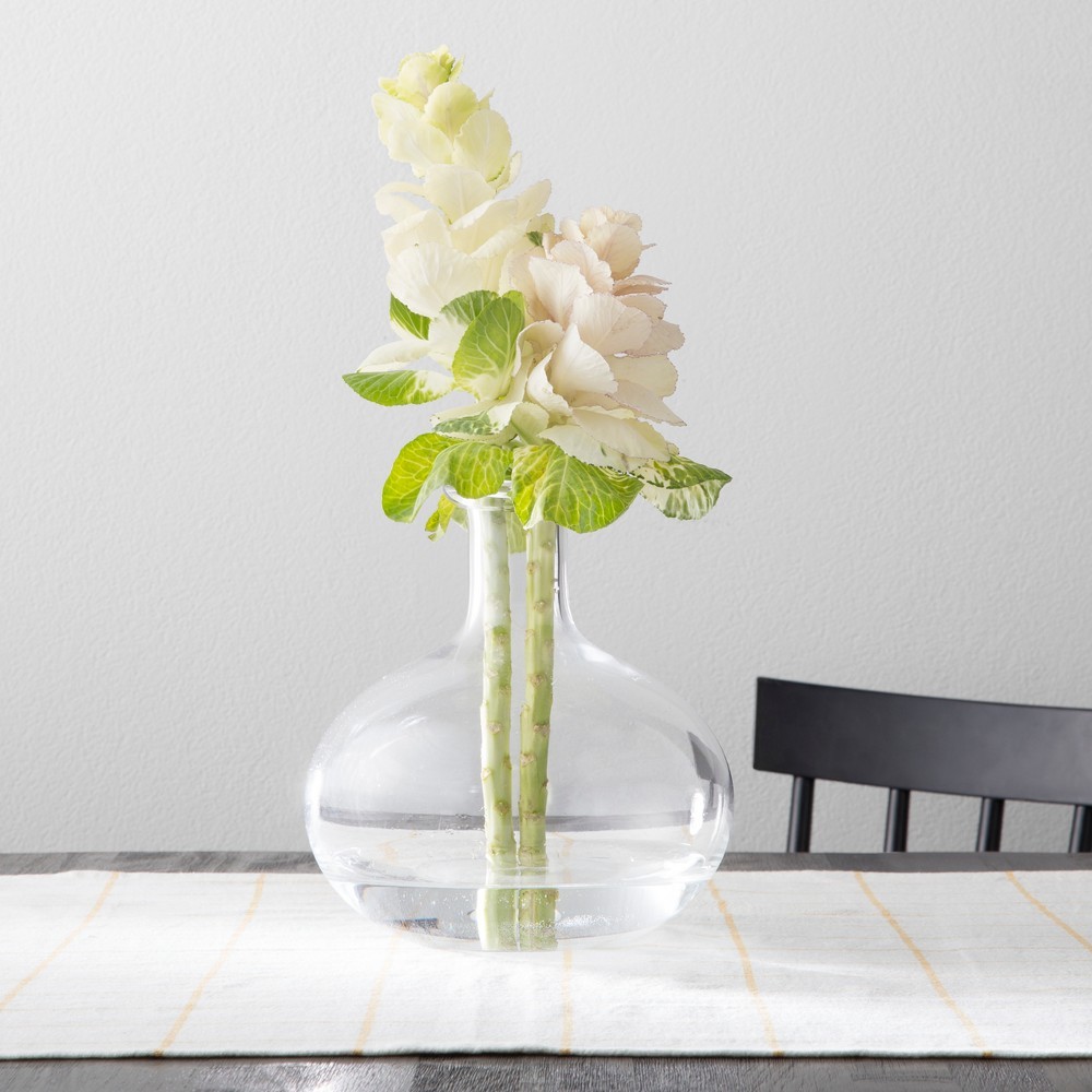 Vase with Folded Rim - Clear - Hearth & Hand with Magnolia | Target
