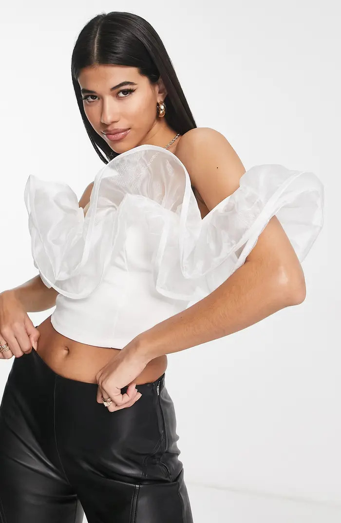 Ruffle Off the Shoulder Crop Top | Nordstrom