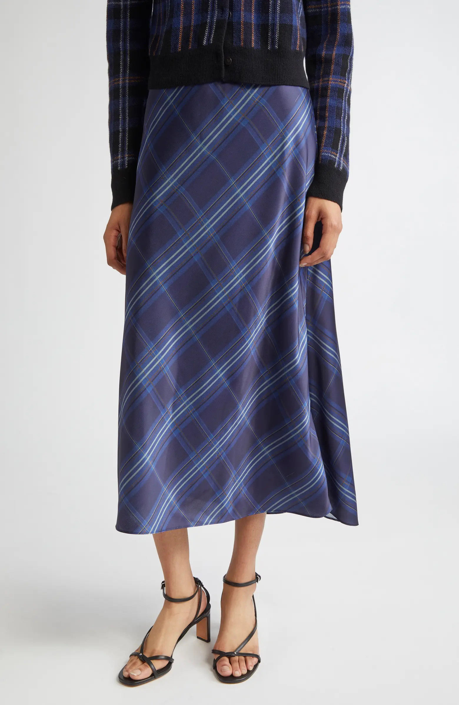 Vince Plaid Satin Slipskirt | Nordstromrack | Nordstrom Rack