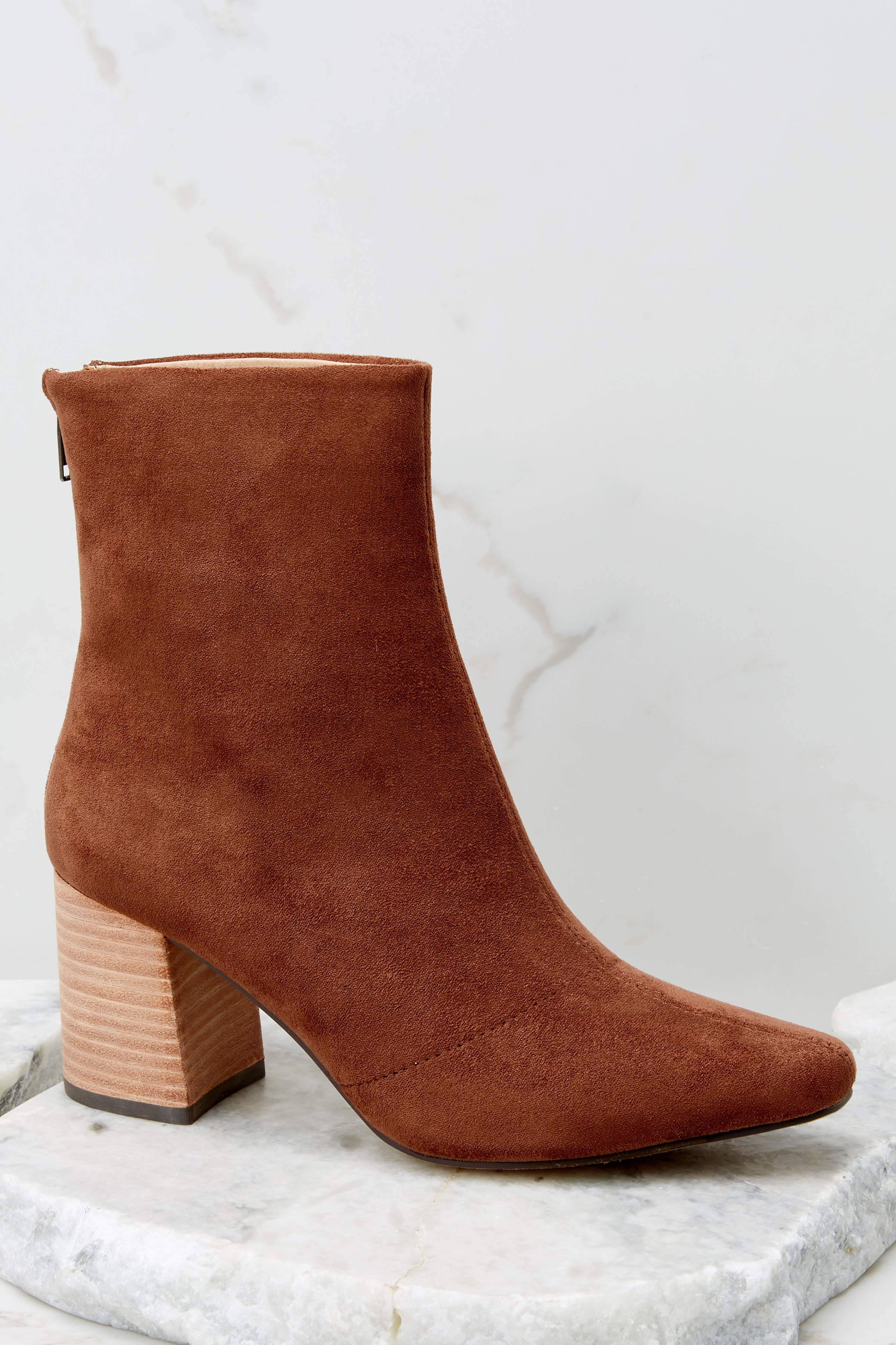 Whisk Me Away Dark Brown Ankle Booties | Red Dress 