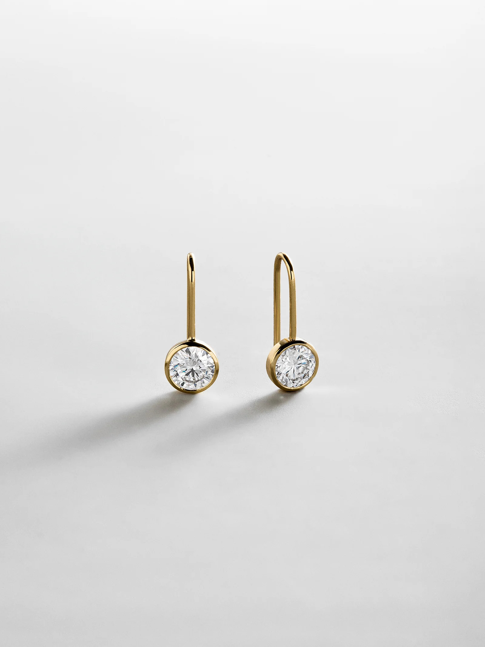 Fallon 14K Gold Bezel Earrings - Gold | BaubleBar
