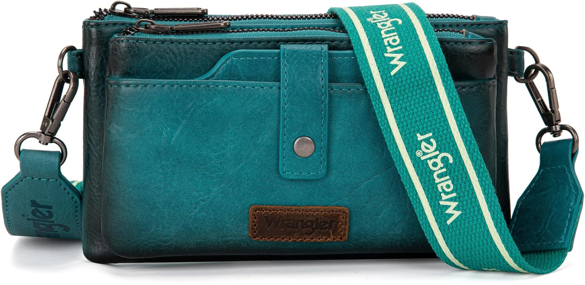 Wrangler Crossbody Bags for Women Multi-function Card Wallet with Double Layer Purse | Amazon (US)