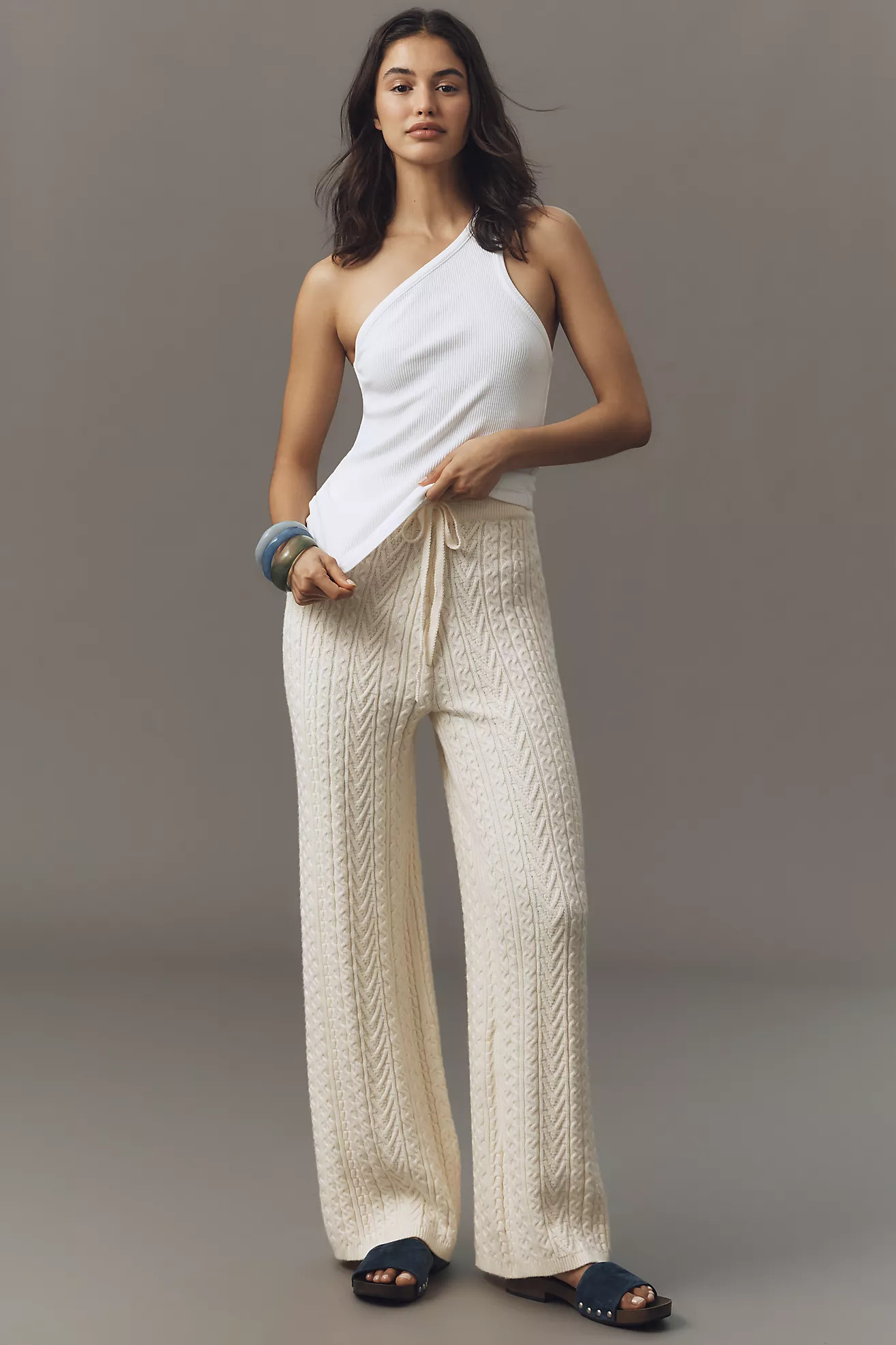 English Factory Cable-Knit Pants | Anthropologie (US)