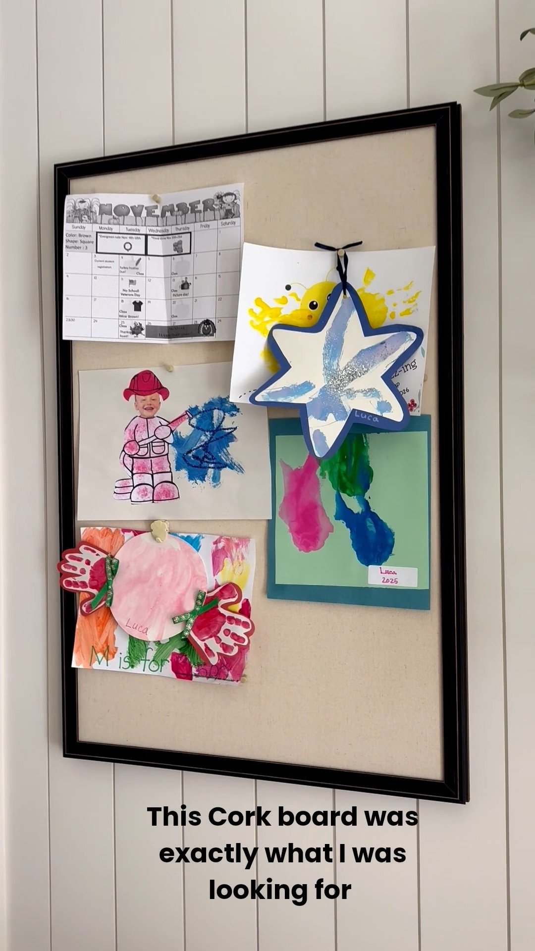 You will love this cork board! It looks like decor and I am able to display my kids artwork.

#LTKHome #LTKvlog #LTKmomlife