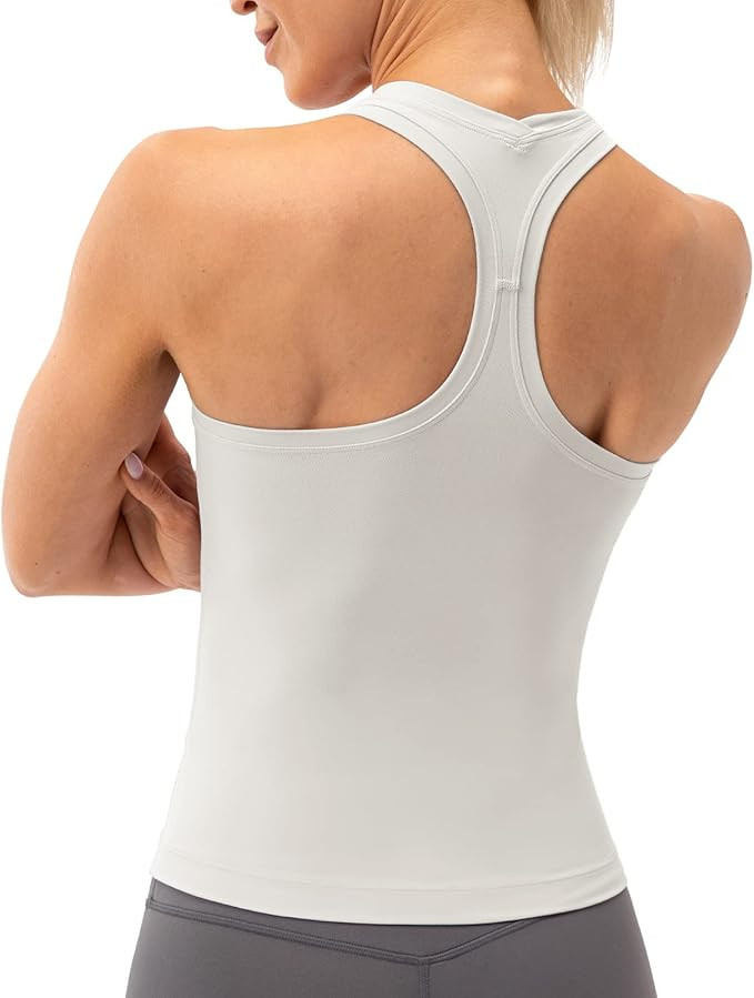 Ukaste Women's Studio Essential Racerback Tank Top Yoga Performance Workout Tops | Amazon (US)