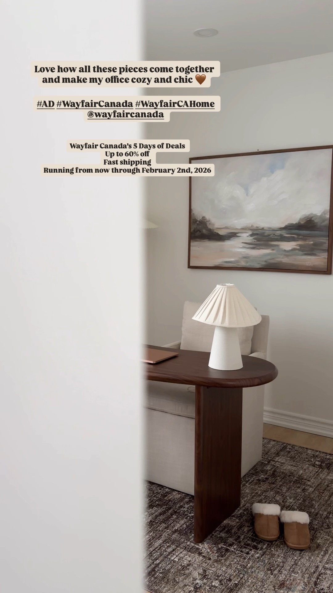 Wayfair Canada’s 5 Days of Deals is running now through February 2nd, 2026! 
I am so happy how my home office is coming together. Loving the cozy vibes with affordable items that look chic! 
@wayfaircanada #AD #WayfairCanada #WayfairCAHome

#LTKsale #LTKcanada #LTKhome