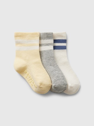 Baby First Favorites Stripe Crew Socks (3-Pack) | Gap (US)